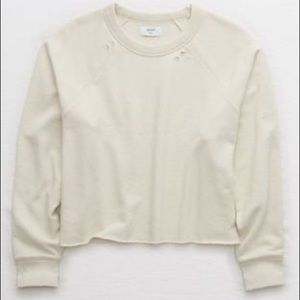 Aerie Sunday Soft Distressed Sweatshirt